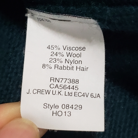 J. Crew Womens Jeweled Starburst Sweater Green Sz Small - Picture 12 of 13